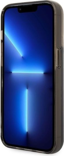 Karl Lagerfeld Liquid Glitter Umschlag Rückseite Silikon Schwarz (iPhone 14 Pro)