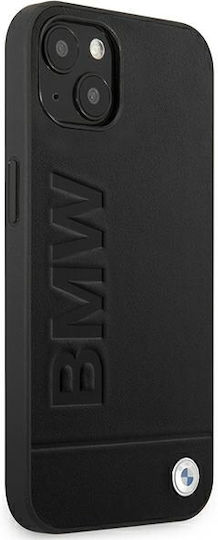 BMW Stamp Back Cover Leather / Plastic Black (iPhone 14 Plus)