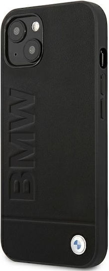 BMW Stamp Back Cover Leather / Plastic Black (iPhone 14 Plus)
