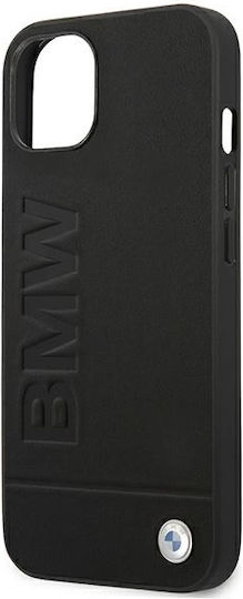 BMW Stamp Back Cover Leather / Plastic Black (iPhone 14 Plus)