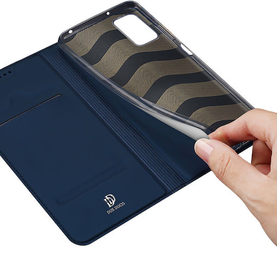 Dux Ducis Skin Pro Buchen Sie Synthetisches Leder Marineblau (Xiaomi Poco M5)