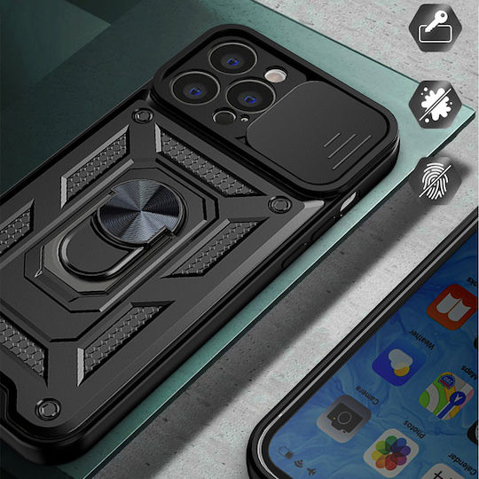 Techsuit CamShield Series Back Cover Πλαστικό / Σιλικόνης Μαύρο (Oppo Reno6)
