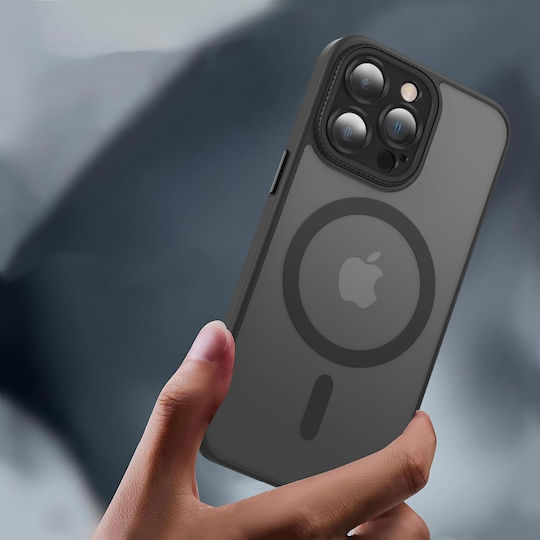 Tech-Protect Magmat Umschlag Rückseite Metallisch Matte Black (iPhone 15 Pro)