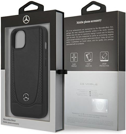 Mercedes-Benz Задна корица Пластмаса Черен (iPhone 15 Plus)