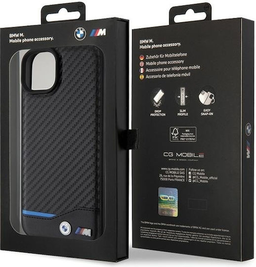 BMW Back Cover Δερμάτινο Μαύρο (iPhone 15 Plus)