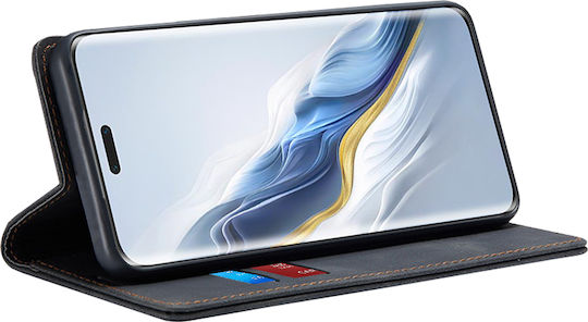 Techsuit Back Cover Σιλικόνης / Δερματίνης Μαύρο (Honor Magic6 Pro)