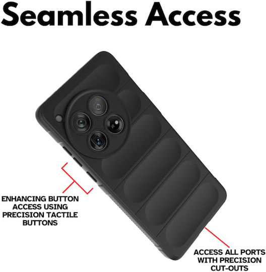 Techsuit Shield Back Cover Σιλικόνης Μαύρο (OnePlus 12)