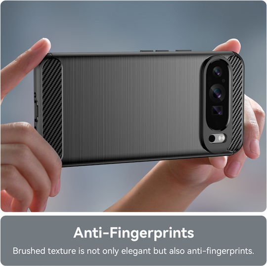 Techsuit Carbon Back Cover Silicone Black (Google Pixel 9 Pro XL)
