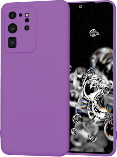 Techsuit Umschlag Rückseite Silikon Lila (Galaxy S20 Ultra)