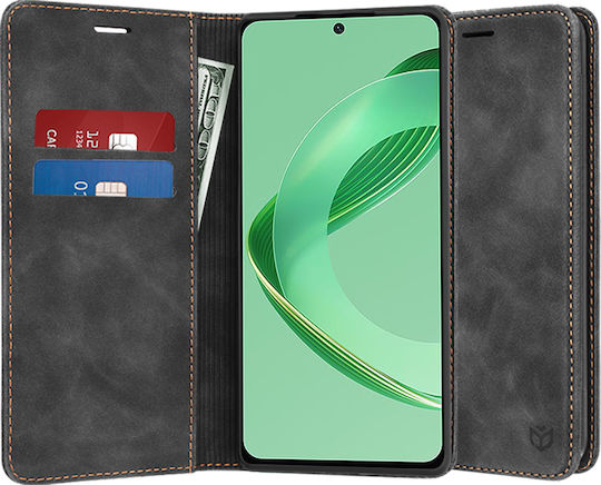 Techsuit Back Cover Σιλικόνης / Δερματίνης Μαύρο (Huawei Nova 11 SE)