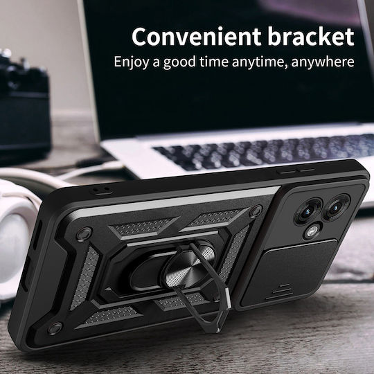 Techsuit Camshield Umschlag Rückseite Kunststoff / Silikon Grün (Motorola Moto G55 - Techsuit)