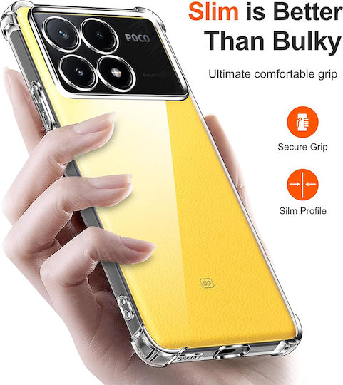 Techsuit Shockproof Clear Umschlag Rückseite Silikon Transparent (Poco X6 Pro)