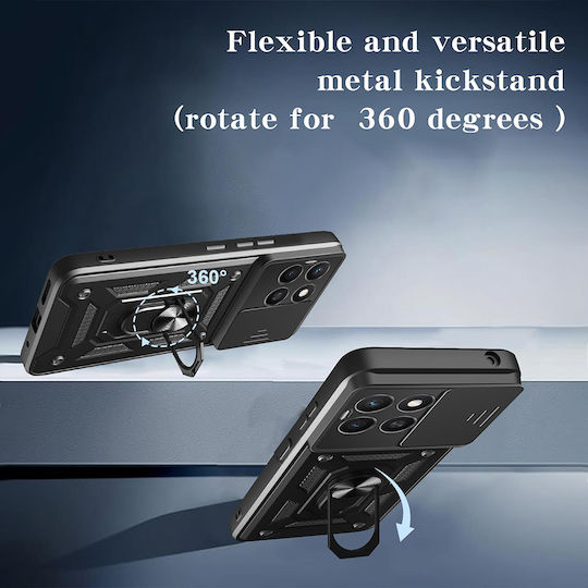 Techsuit Camshield Series Back Cover Σιλικόνης Μαύρο (Honor X6a)