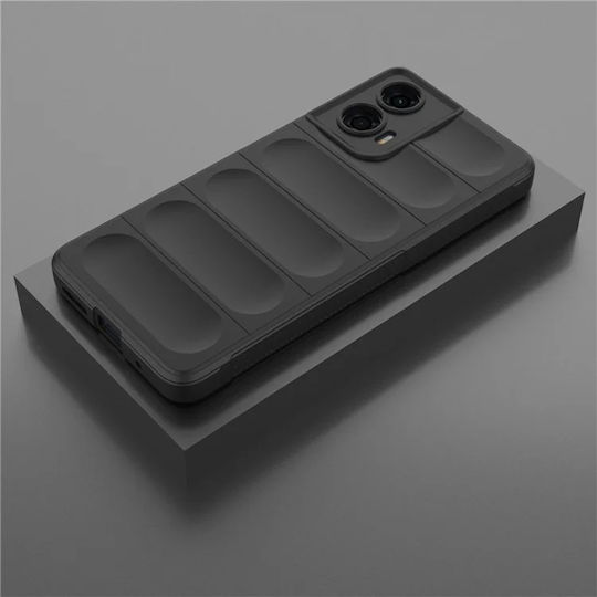 Techsuit Shield Umschlag Rückseite Silikon Schwarz (Moto G24 / G04 / G04s)
