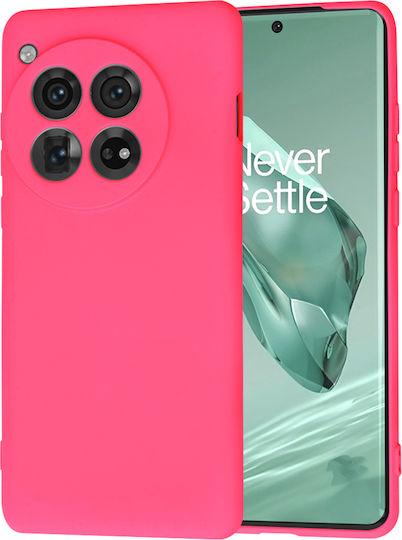 Techsuit Umschlag Rückseite Silikon Fuchsie (OnePlus 12)
