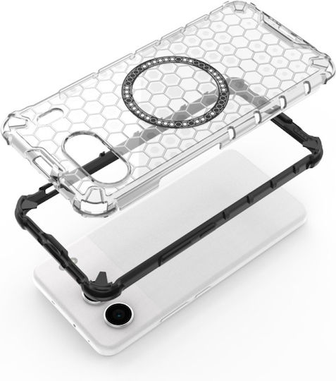 Techsuit Honeycomb Umschlag Rückseite Silikon Weiß (OnePlus Nord 4)