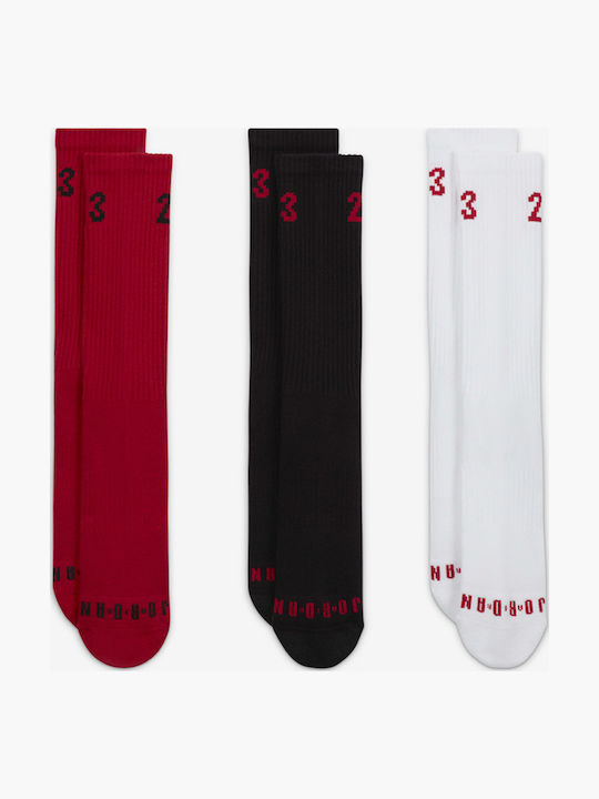 Jordan Athletic Socks Red 3 Pairs