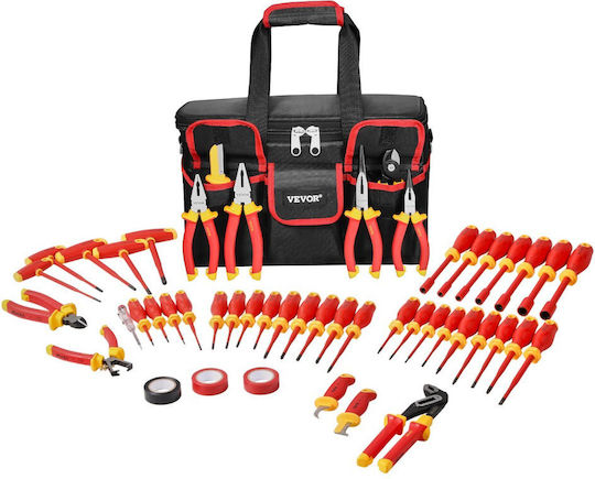 Vevor Tool Case with 50 Electrician's Tool Set