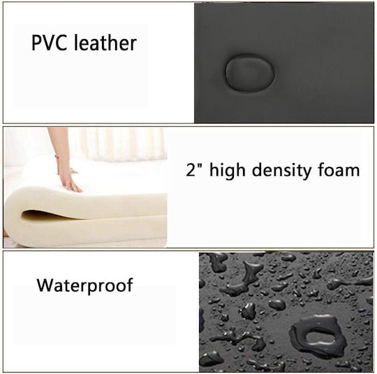 ACP Portable/Folding Black Massage and Physiotherapy Bed 180x62cm