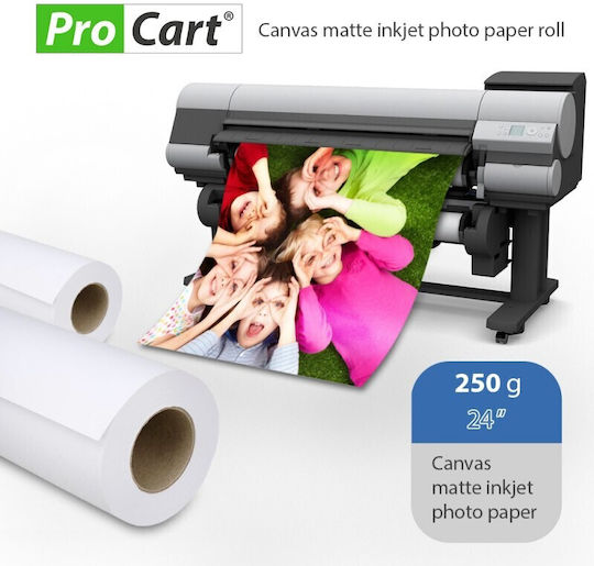 Role De Hârtie Pentru Plotter Photo Roll Canvas Textură 250g Lățime 24 Inch Lungime 18 Metri