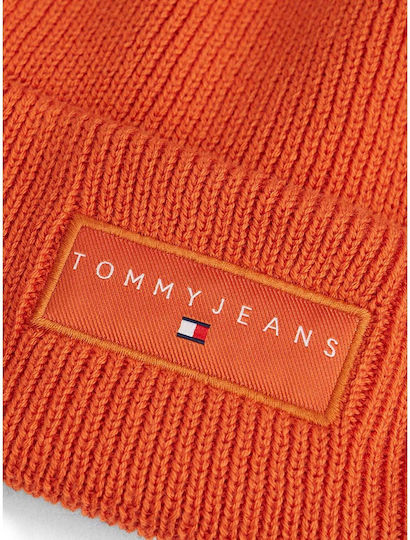 Beanie Beanie Knitted in Orange color