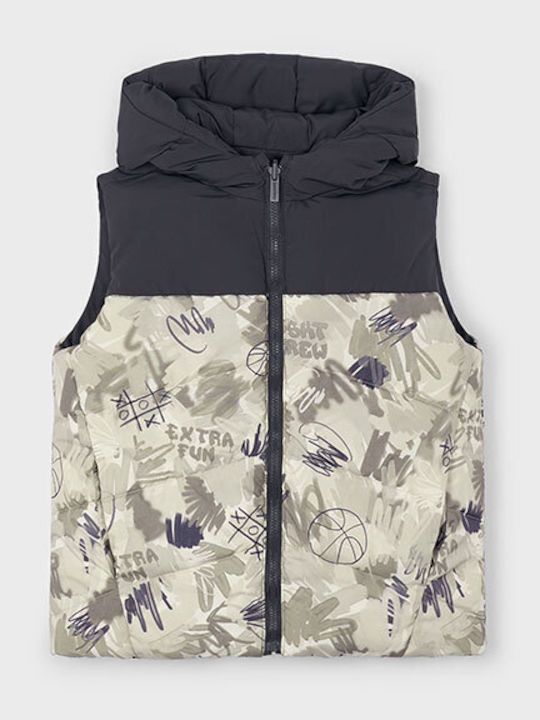 Kinder Freizeitjacke Ärmellos Beidseitig mit Kapuze Blau