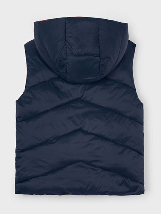 Kinder Freizeitjacke Ärmellos Beidseitig mit Kapuze Blau