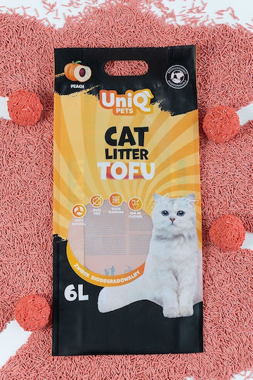 Uniq Nisip pentru Pisici Tofu cu Aromă Piersică 6lt