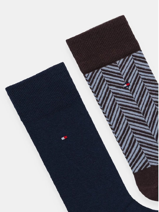 Tommy Hilfiger Ανδρικές Μονόχρωμες Κάλτσες Chocolate Brown 2Pack
