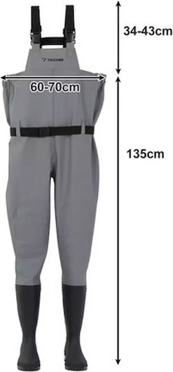 Trizand Wasserdichte Gummistiefel Pvc Rutschfeste Sohle Größe 42
