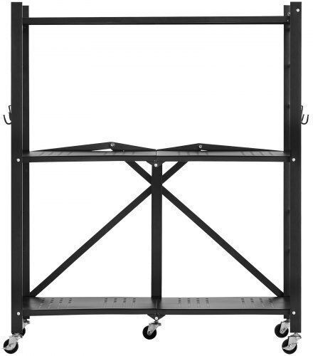 Vevor Troleu De Bucătărie Metalic Cu 3 Locuri Negru 76x33x91cm