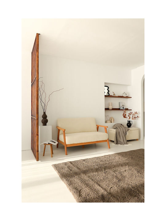 Nika Doppelsitzer Sofa Samt White 133x78x82cm