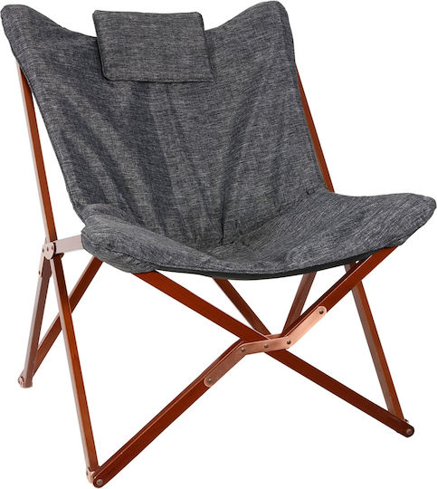 Πολυθρόνα Εξωτερικού Χώρου Ξύλινη Mixed Grey 73x85x95εκ.