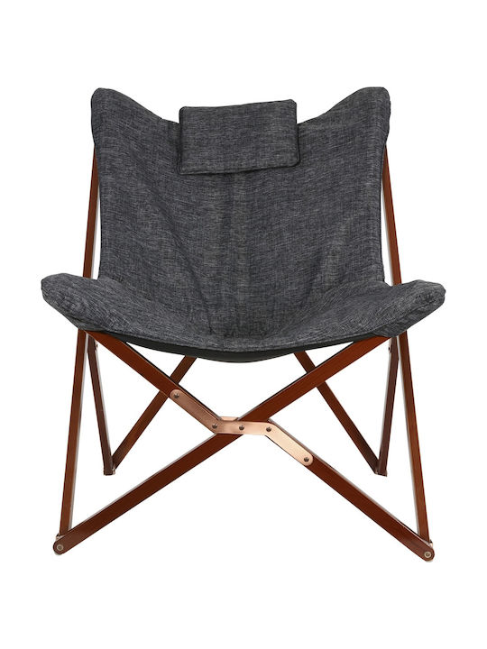 Outdoor Armchair Wooden Mixed Grey 73x85x95cm