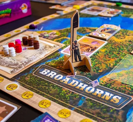 Board Game Broadhorns: Early Trade on the Mississippi for 2-4 Players 14+ Years Old (EN) Rio Grande Games