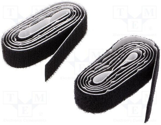 Tesa On & Off Black Αυτοκόλλητη Ταινία Χριτς Χρατς Μαύρη 2.5mx20mm