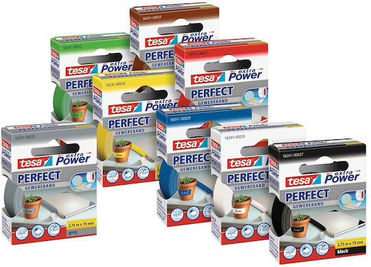 Tesa Tesa Extra Power Perfect Fabric Tape 2.75m 19mm Зелено