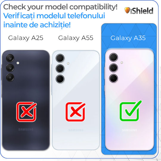 Husă Samsung Galaxy A35 Hybrid Armor Dual Shockproof Suport Rotativ Cu Inel Funcție Stand Compatibil Cu Suportul Magnetic Pentru Mașină Nitro Ishield Neagră