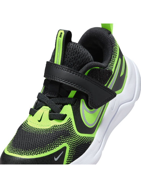 Cosmic Runner Kids Sports Shoes Running with Hoop & Loop Closure Black