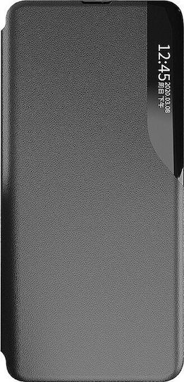 Ancus Smart Flip Book Δερματίνης Μαύρο (Vivo Y76 5G)