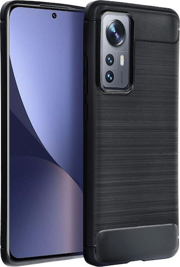 Forcell Carbon Back Cover Silicon Negru (OPPO A15, A15s)