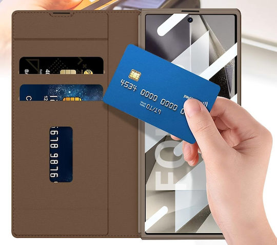 Калъф Портмоне Сгъваем Капак Samsung Galaxy Z Fold 7 5G Кафяв