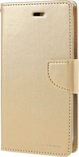 Mercury Bravo Diary Book Synthetic Leather Gold (iPhone 12 / 12 Pro)