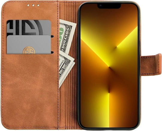 Book Δερματίνης Καφέ (Samsung A35 5G)