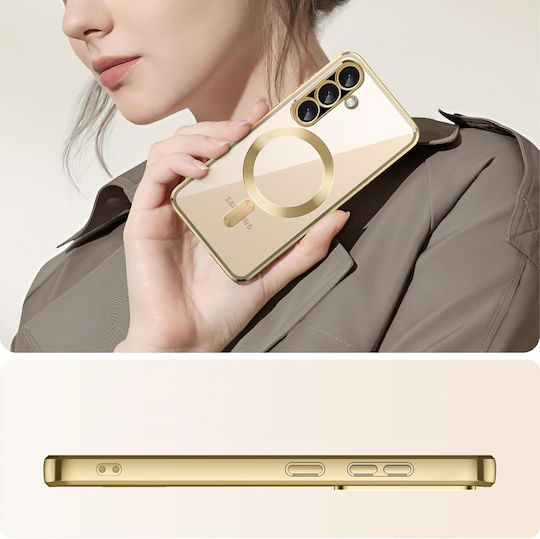 Θήκη Samsung Galaxy A56 5g Electro Magsafe Χρυσή + Γυαλί Οθόνη