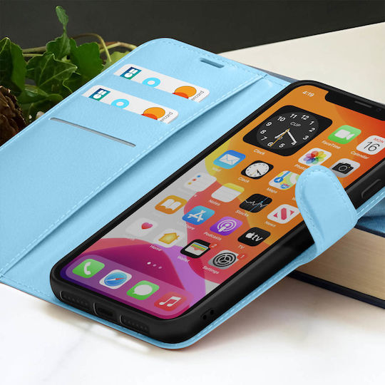 Zanaé Wallet Case iPhone 11 Stand Magnetic Tab Light Blue