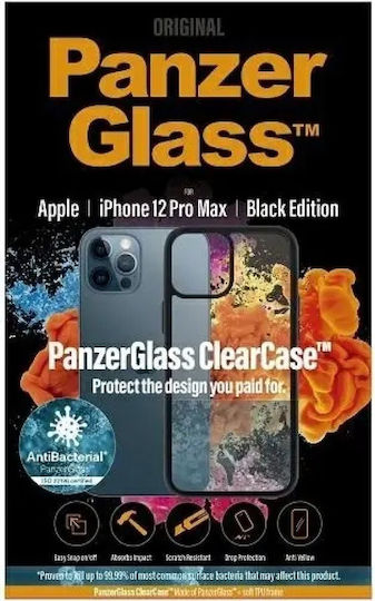 PanzerGlass Clearcase Antibacterial Back Cover Negru (iPhone 12 Pro Max)
