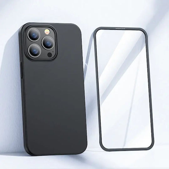 Joyroom С пълно покритие (360°) Пластмаса 0.76мм Черен (iPhone 13 Pro Max)