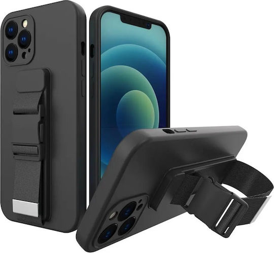 Hurtel Rope Back Cover Silicone 1mm Black (Poco X3 NFC / X3 Pro)