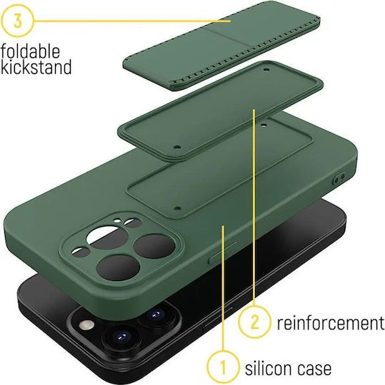 Wozinsky Kickstand Back Cover Silicone Navy Blue (Galaxy S22+)